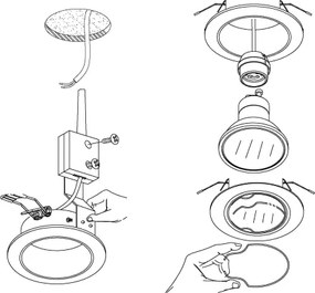 Eglo 94236 - SET 3pz Lampada LED da incasso PENETO 3xGU10-LED/3W/230V
