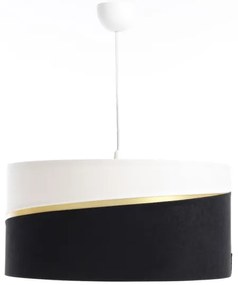 Lampadario a sospensione con filo SWING 1xE27/60W/230V nero/bianco/oro