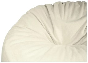 Puof a sacco color crema con rivestimento in bouclé Om 135 – SLOWDOWN