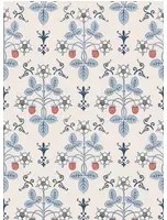 Cole & Son Tapete Strawberry - China Blue on Cream