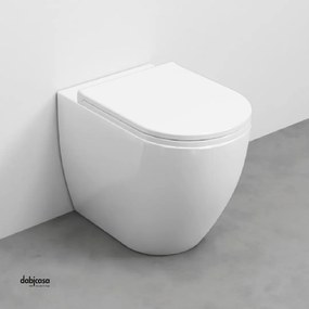 Ceramica Cielo "Smile 53" Wc Da Terra Filo Muro Bianco Lucido