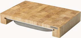 Set tagliere in legno di caucciù con cassetto Ginevra 2 pz