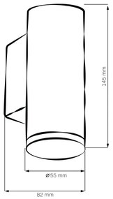 Applique da bagno LED RGBW dimmerabile TURYN 1xGU10/6,5W/230V IP44 nero
