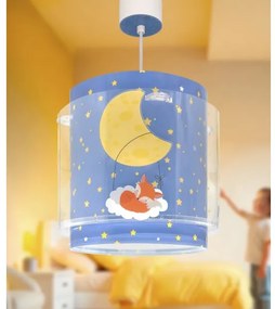 Dalber 76632 - Lampadario per bambini MOON DREAMS 1xE27/15W/230V blu
