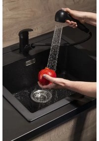 KFA Armatura 6613-110-81 - Rubinetto lavello con doccetta estraibile INDIRA ottone/nero