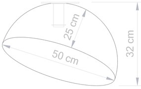 SIGMA Plafoniera Sfera, Ø 50 cm, bianco/oro