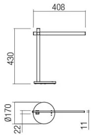 Redo 01-2212 - Lampada da tavolo LED dimmerabile OMEO LED/5,5W/230V 3000/4500/6500K bianco