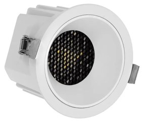 Faro da Incasso Bianco 12W Foro Ø75mm CCT 15°-55° con driver Philips Colore Bianco Variabile CCT