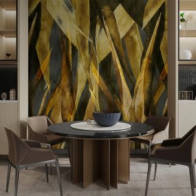 Fotomurale Intrecci, nero e oro 400X300 cm