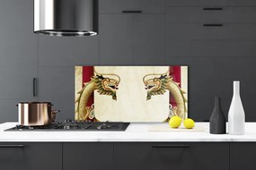 Pannello retrocucina Arte del drago 100x50 cm