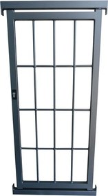 Grata di sicurezza battente in ferro verniciato bianco 100 x 220 cm