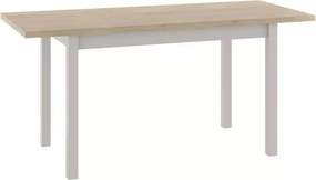 Tavolo Adam estensibile in MDF color cashmere e piano laminato effetto rovere Cremona Torro – 120-160x68 cm