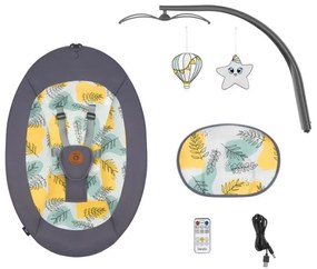 Lionelo - Sdraietta RALF con melodia, 4xAA, grigio cemento + telecomando