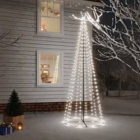 Albero di Natale a Cono con LED Bianco Caldo e Freddo, Albero di Natale a Cono Bianco Freddo 310 LED 100x300 cm