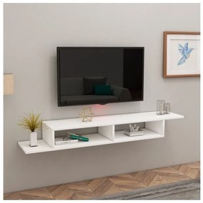 Mobile Porta TV Sospeso 120 Cm Design Moderno Muson Bianco