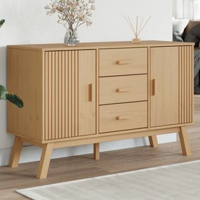 Credenza Olden Marrone 114x43x73,5 Cm İn Legno Massello Di Pino /