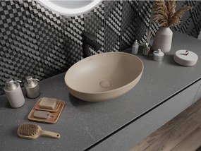 Mexen Cornelia lavabo da appoggio 50 x 37 cm, cappuccino opaco - 21885064