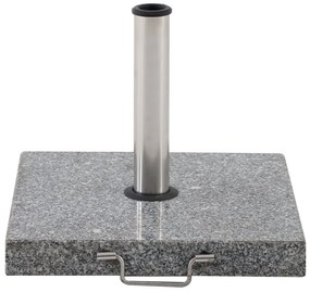 Base per ombrellone riempibile in granito argento L 45 x P 45 x H 36 cm