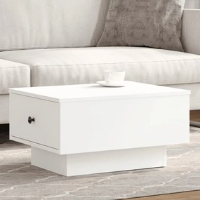 Tavolino Da Salotto Bianco 60x45x31 Cm İn Legno Multistrato /