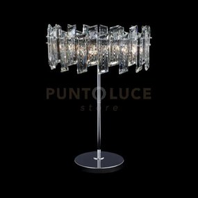 Lampada da tavolo arcadia grande 4 luci, cromo, 4 lampadine x g9 (e...