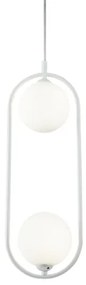 Maytoni MOD013PL-02W - Lampadario a sospensione con filo RING 2xG9/25W/230V bianco