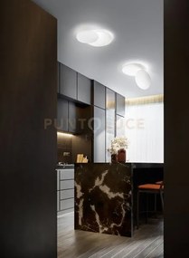 Plafoniera drum in alluminio colore bianco a led 43w 3440lm - 3000k...
