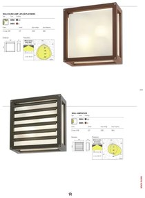 Redo 9893 - Applique da esterno BRICK 2xE27/42W/230V IP54 marrone