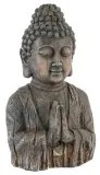 Statua Decorativa DKD Home Decor Fibra di Vetro Grigio Buddha Pietra Vetro (28 x 20 x 50 cm)