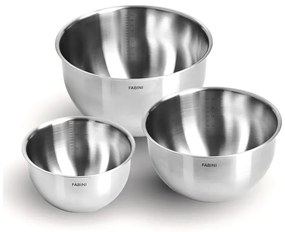 Set di ciotole argentate in acciaio inox 3 pz ø 24 cm Lucca 3.0 – FABINI