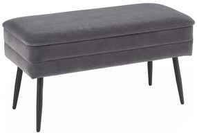 Panca con contenitore VELVA 37x78 cm grigio