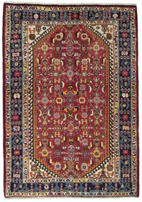 Tappeto 140 x 100 Rosso (Iran) Annodato A Mano
