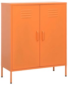 Armadietto Arancione 80x35x101,5 Cm İn Acciaio /