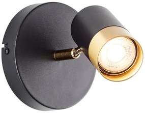 Brilliant - Faretto da parete a LED VIGOLO 1xGU10/5W/230V nero/oro