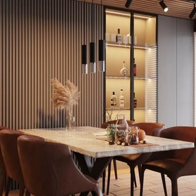 Sollux SL.0942 - Lampadario a sospensione con filo LOOPEZ 3xGU10/10W/230V nero/cromo