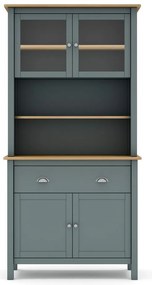 Credenza verde polveroso in pino massiccio 90x180,5x40 cm Misti – Marckeric