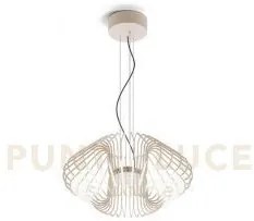 Filo lampadario a sospensione diametro 50cm cipria opaco a led 2700...