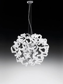 Sospensione 6 luci  - cromo -   206.150 Collezione  Astro - Metal Lux Bianco