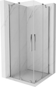 Mexen Velar Duo cabina doccia scorrevole 90 x 90 cm, trasparente, cromo - 871-090-090-02-01
