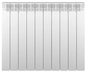 Radiatore acqua calda EQUATION 600/100 in alluminio 4 colonne, 10 elementi interasse 60 cm, bianco