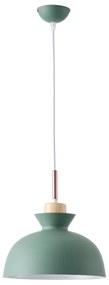 Lampadario a sospensione con filo 1xE27/15W/230V verde diametro 28 cm