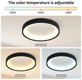 Brilagi - Plafoniera LED dimmerabile FALCON MODERN LED/54W/230V 60 cm nera + telecomando