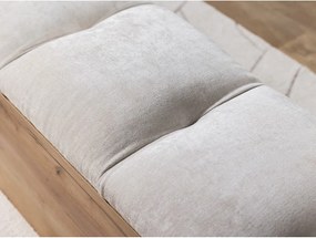 Panca in grigio chiaro e colore naturale Kumo - Bobochic Paris