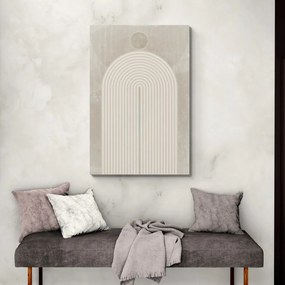 Stampa su tela – Arcobaleno beige moderno Mid-Century