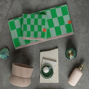 Asciugamano verde in cotone biologico 50x90 cm Retro - Mette Ditmer Denmark