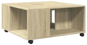 Tavolino da salotto rovere sonoma 80x80x40 cm legno multistrato