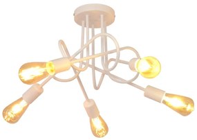 Lampadario a soffitto per bambini OXFORD 5xE27/15W/230V bianco