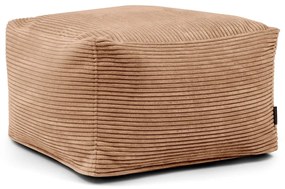 Puof a sacco marrone con rivestimento in velluto a coste Softbox MooG – SLOWDOWN