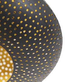 Plafoniera orientale nera con oro 25 cm - Radiance