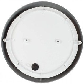 Plafoniera da Esterno E27 Grigia, IP54, Ø258mm con Griglia Colore Grigio