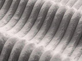 Letto matrimoniale imbottito grigio chiaro con contenitore con rete inclusa 160x200 cm Martina – Micadoni